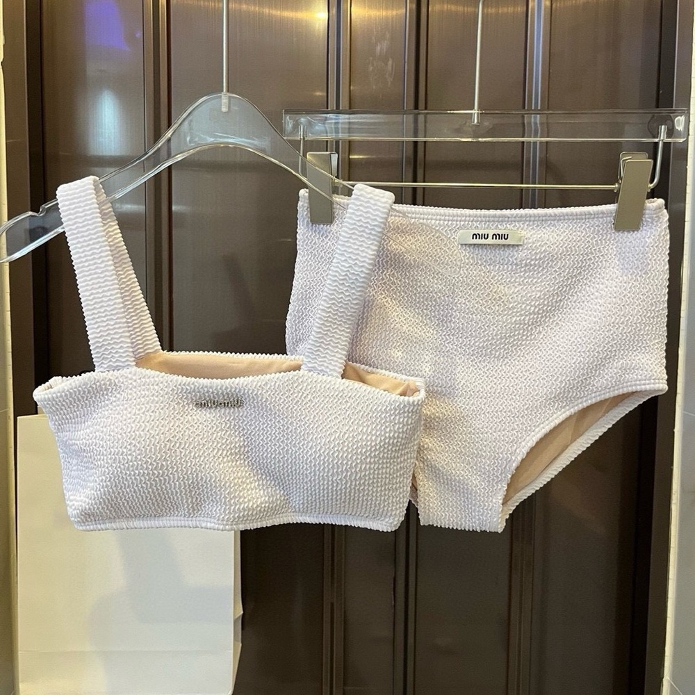 π MIU MIU Designer Bikini Set Open Back Swimwear - Picture 1 of 6